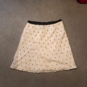 Black & White Floral Ann Taylor Skirt